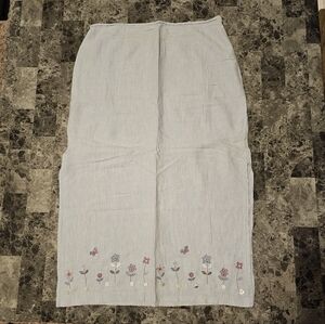 Christopher & Banks 100% Linen Skirt